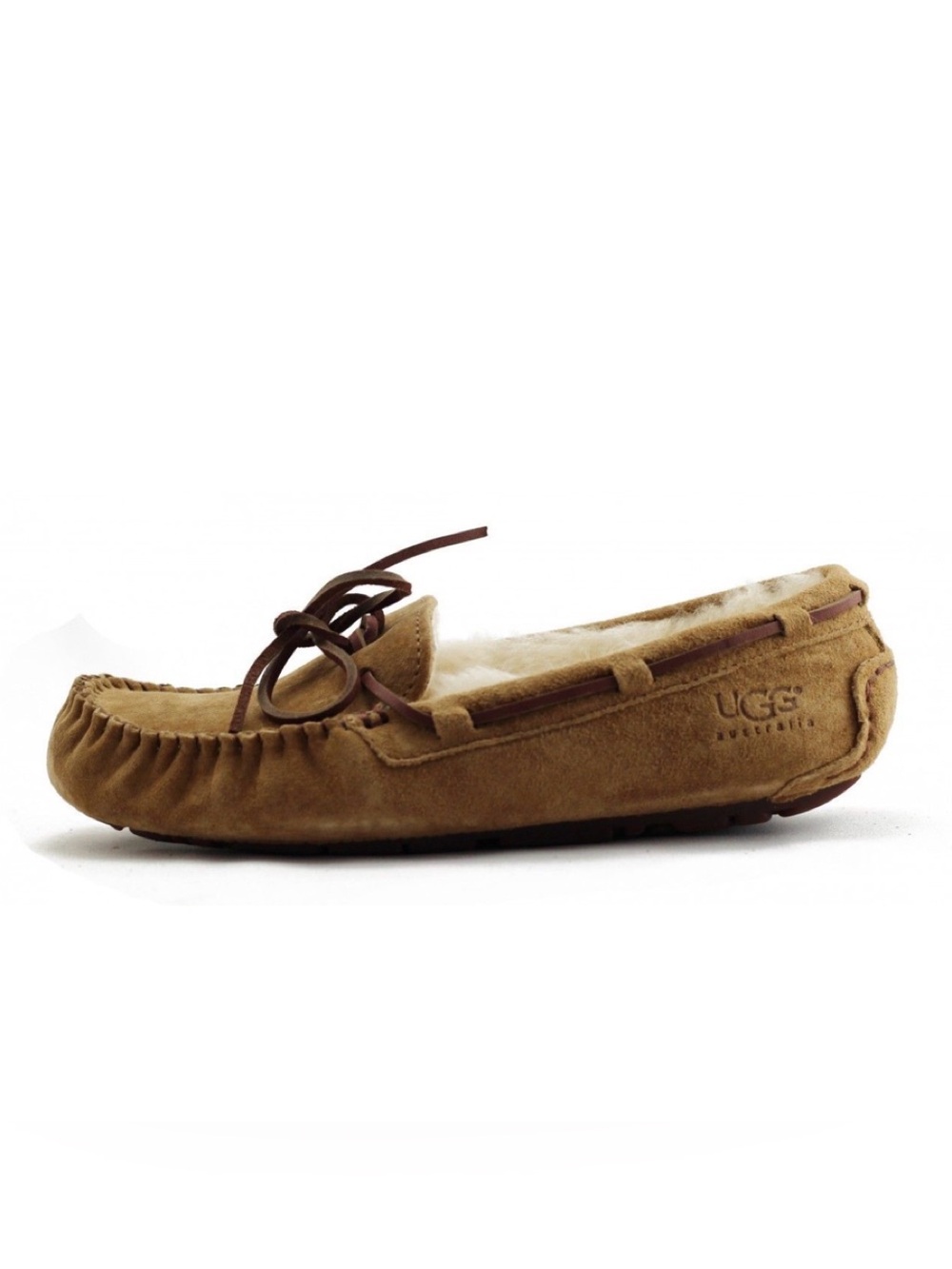UGG Dakota $204 Shearling Moccasin Slippers Sz 9 EUC